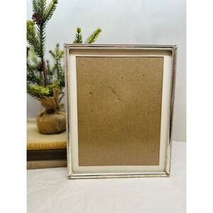 vintage art deco silver frame 8x10 with ornate corner detail and slim bezel